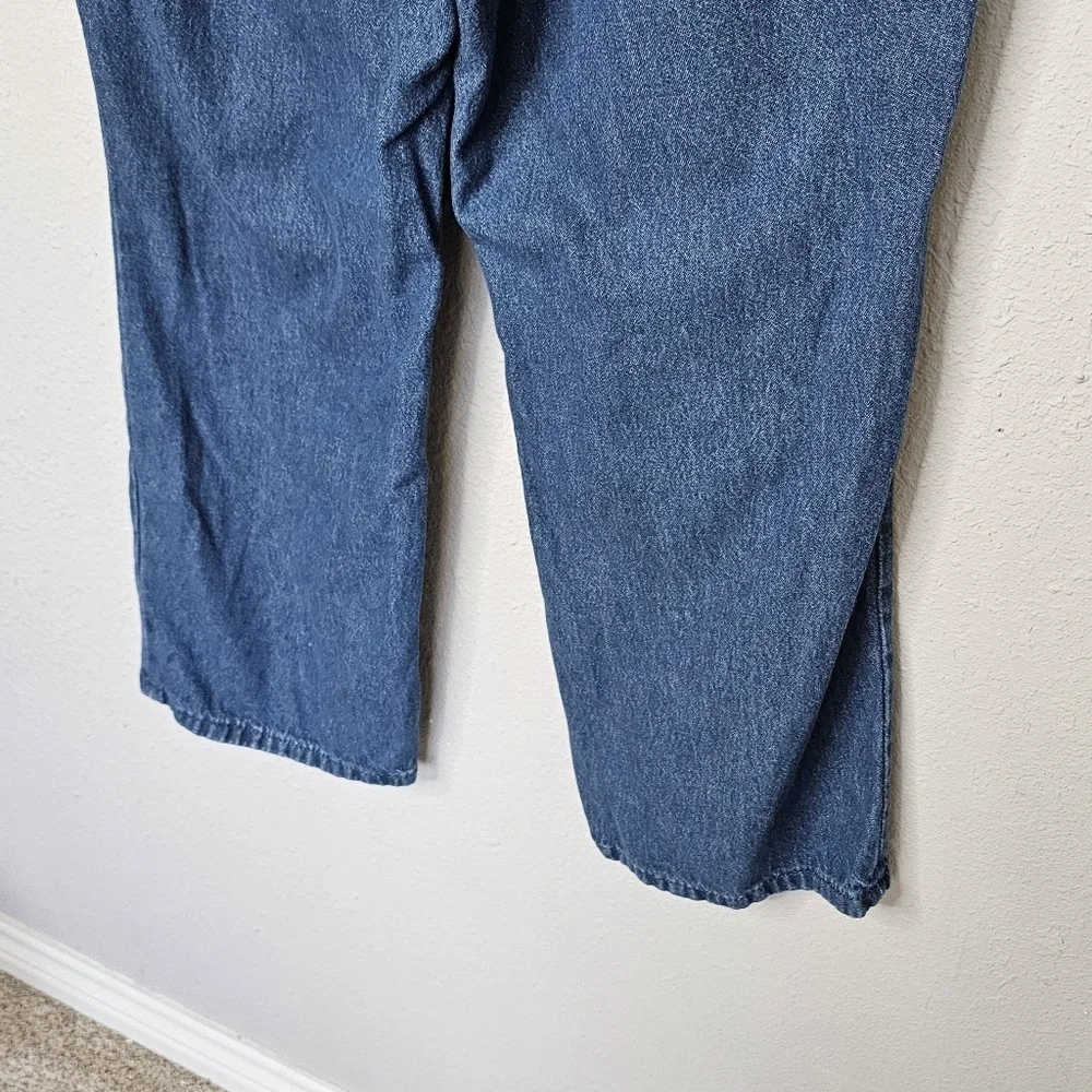 Chic Womens 16 Petite Elastic Waist Blue Jean Pull‎ On Pants High Rise Stretch
